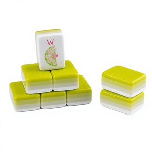 Tuiles <span class=keywords><strong>de</strong></span> jeu <span class=keywords><strong>de</strong></span> Mahjong <span class=keywords><strong>de</strong></span> luxe modernes, portables, miniatures, en acrylique à 4 couches, personnalisées en gros - Product Image 4