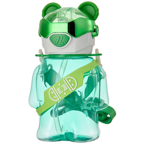 Orso <span class=keywords><strong>con</strong></span> <span class=keywords><strong>occhiali</strong></span> shinning bottiglia d'acqua <span class=keywords><strong>con</strong></span> funzione di paglia e tracolla - Product Image 3