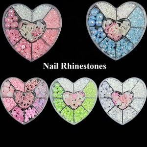 Breloque 3D en résine pour ongles, 1 boîte, accessoire pentagramme, accessoire mixte, rose, blanc, creux, pour manucure - Product Image 6