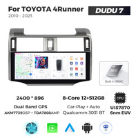 MEKEDE DUDU7 7870 12 + 512G Car-play Auto Lecteur multimédia de voiture GPS Navigation Audio pour 12.3 pouces TOYOTA 4Runner 2010-2023