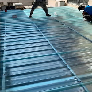 Teja vidriada de plástico ondulado de policarbonato transparente moderno Hojas de techo corrugadas galvanizadas transparentes de fibra de vidrio Hotel - Product Image 5