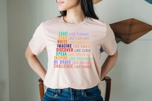 T-shirt Feminist Icons da donna, manica corta, girocollo, 100% cotone, casual, vestibilità regolare, stampa con lettere, per tutte le stagioni - Product Image 3