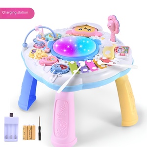 Table d'activités musicales pour bébé, table de jeu d'apprentissage Montessori avec lumières et sons, jouet éducatif précoce pour nourrissons et tout-petits, cadeau - Product Image 4