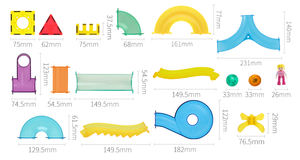 Nouveaux blocs de <span class=keywords><strong>Construction</strong></span> MABS certifiés marbré Run avec boule et Tube, jeu de jouets de <span class=keywords><strong>Construction</strong></span> de piste de course pour enfants, 80 pièces - Product Image 5