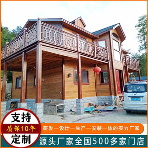 Casa de jardín de madera de dos pisos personalizada con característica impermeable para uso en exteriores - Product Image 4