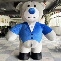 Mascotte géante gonflable colorée en forme d'ours, adorable et réaliste, en peluche, pour les fêtes du Nouvel An et les promotions