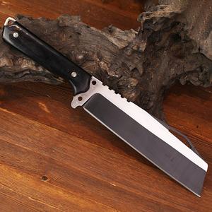 มีดพกคุณภาพสูง Jungle Tactical สำหรับพกพาประจำวัน ปรับแต่งได้ตามต้องการ ด้ามไม้หุ้มหนัง  ใบมีดสแตนเลสเกรด DIY - Product Image 2