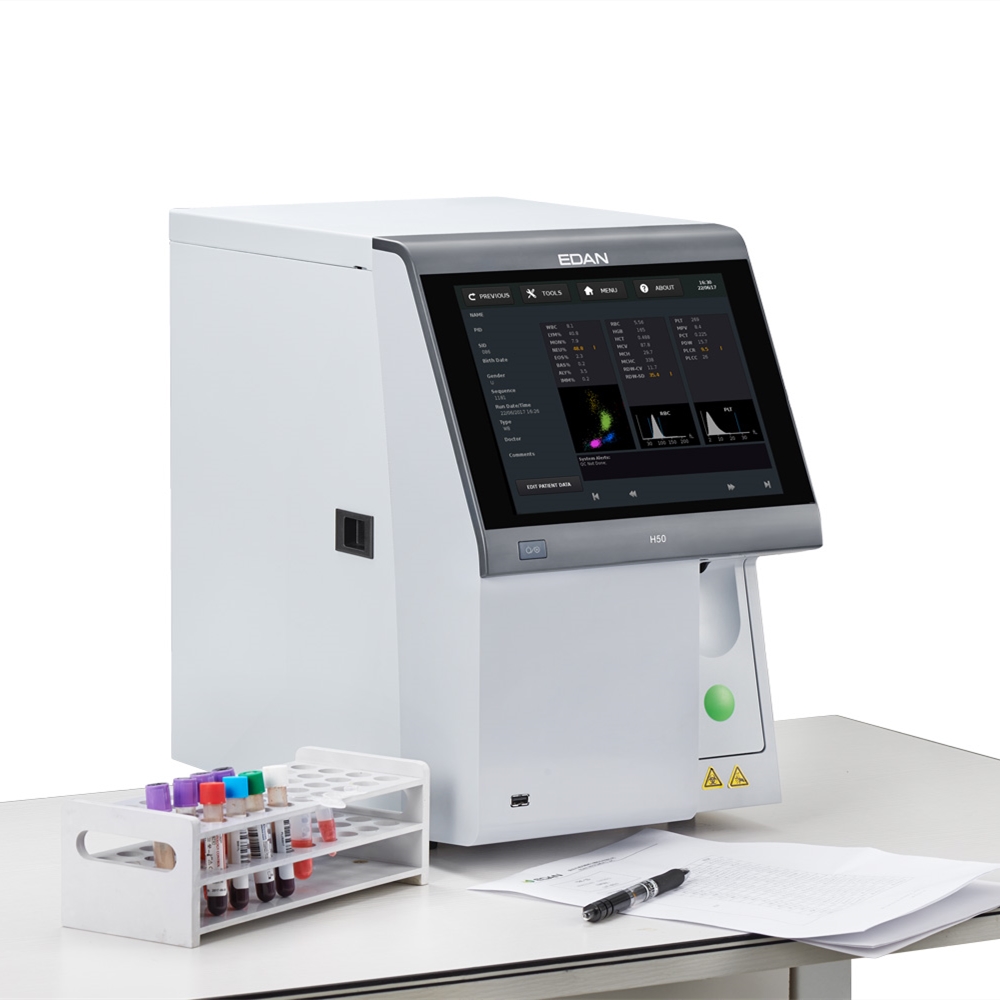 Edan H50 Coulter Blood Auto Hematology Analyzer Portable 5-Part Hematology Analyzer