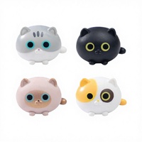 Figurines d'animaux de dessin animé, sculpture en résine PVC 3D, chat miniature, poupée mignonne, aménagement paysager de jardin, jouets assortis, Noël, Halloween
