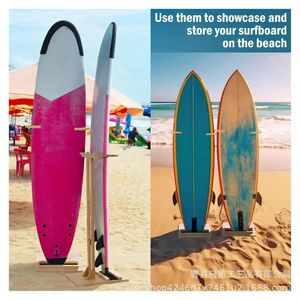 Estante vertical de madera para almacenamiento de tablas de surf, soporte de exhibición para tablas de surf, skate y esquí. - Product Image 3
