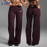 Pantalon évasé pour soulever les fesses, taille haute, jersey doux, vêtements de jogging, legging droit, fitness, gym, vie, danse, studio, club, pantalon de yoga pour femmes