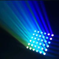 36 Panneaux LED RGBW 4-en-1 Matrice de Faisceaux Carrés pour Scène, en Aluminium, CRI80, DMX512, Contrôle Vocal Automatique, Barre Lumineuse Colorée à Faisceaux