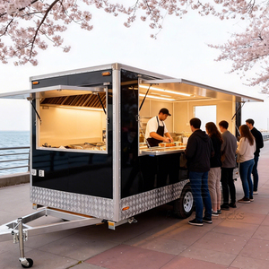 Food Truck Mobile Personnalisé pour Doner Kebab, Burger, Tacos, Poulet Frit, Pommes de Terre Cuites au <span class=keywords><strong>Four</strong></span>, avec <span class=keywords><strong>Four</strong></span> à Pizza - Product Image 2