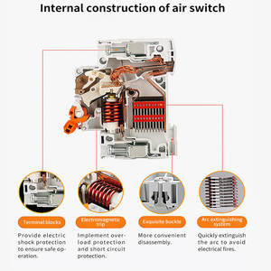 שניידר מפסק חשמלי mcb קל 9 ic60ic65 מוט יחיד 6a 10a 16a 20a 25a 32a 1p + n קל mcb מפסק 2 מוט sp 10a - Product Image 4