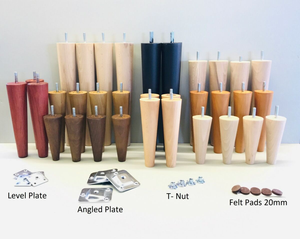 Pieds et accessoires de meubles en bois couramment utilisés pour la <span class=keywords><strong>réparation</strong></span> ou la mise <span class=keywords><strong>à</strong></span> niveau, tels que les pieds de canapés, de chaises, de tabourets et de meubles. - Product Image 6