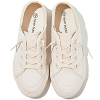 Espadrilles en toile confortables personnalisées de couleur unie pour la marche chaussures décontractées à la mode pour dames blanches été printemps légères