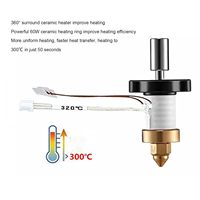 Kit de thermistance pour chauffage céramique 60W, chauffage céramique à 360 degrés pour accessoires de hotend d'imprimante 3D K1 Maximum