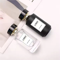 Vaporisateur de parfum en verre unique de haute qualité Fabricant de flacon de parfum à sertir rond noir 30ml 50ml 100ml avec boîte-cadeau