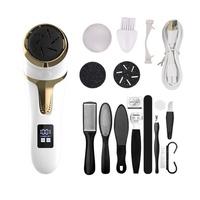 Ponceuse électrique portable pour pieds, étanche IPX7, 13 têtes, éliminateur de callosités, exfoliant cutané, écran LCD, batterie, usage domestique
