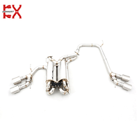 Tuyau d'échappement à valve en acier inoxydable 304 poli miroir, épaisseur 1,5 mm, conçu sur mesure, 2 entrées, pour Lexus LX570 5.7 2016-2019, garantie 3 ans