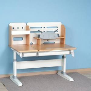 אקולוגי-מודרני לימוד התאמת גובה שולחן לימוד משולב מדף בית ספר תינוקות ילדים עיצוב מודרני לימוד שולחן לימוד ילדים - Product Image 4