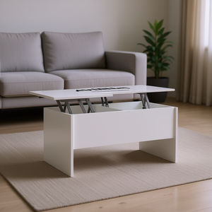 Tavolino da Caffè in Legno Ingegnerizzato Bianco Lucido 40.2x19.9x18.3, Arredamento Moderno per Soggiorno - Product Image 2