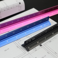 Règle d'échelle triangulaire en aluminium avec logo personnalisé Oempromo 6 "ou 12"