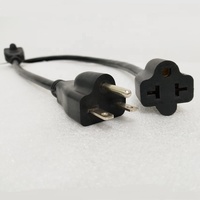 1ft 4 en 1 14AWG 15A Hogar 5-15P a 20 Amp T Blade Cable adaptador a 5-15R/5-20R/5-15R/6-20R