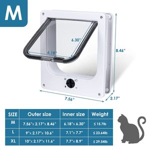 Puerta para Gatos de Alta Calidad con Cierre Giratorio de 4 Vías para Puerta Interior/Exterior, Resistente a la Intemperie, Fácil Instalación - Product Image 3