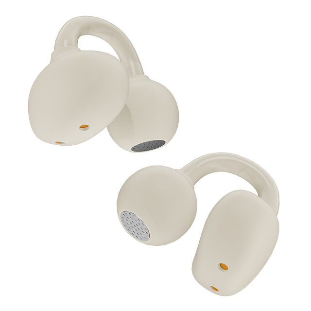 Open Ear Clip Bluetooth Earbuds TWS V5.4 Wireless Earphones with 10mm PU+Paper Composite Diaphragm Hi-Fi Stereo Sound for Sports
