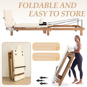 CZFIT Source Factory - Reformer de Pilates de Madera Multifuncional y Duradero, Plegable, para Ejercicios de Yoga y Pilates, para Gimnasio y Fisicoculturismo - Product Image 6