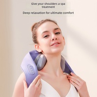 Masseur de nuque et d'épaules entièrement automatique avec pétrissage, thérapie infrarouge, compresse chaude, appareil de massage cervical et du trapèze