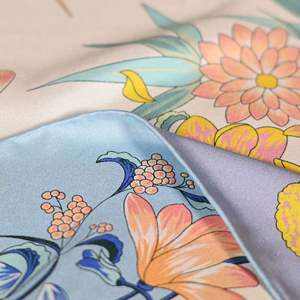 <span class=keywords><strong>Foulard</strong></span> en soie pour femme 100% personnalisé <span class=keywords><strong>foulard</strong></span> en soie carré avec motif d'impression numérique et logo pour l'été - Product Image 6