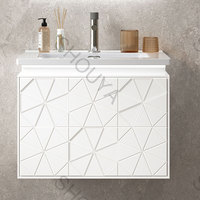 Venta Directa de Fábrica, Mueble de Baño de Pared de Nuevo Diseño con Lavabo de Cerámica y Espejo LED