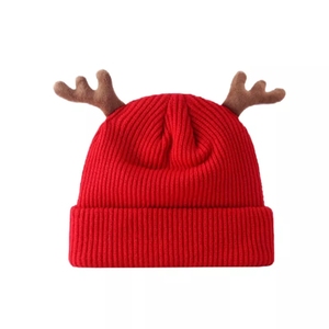 Chapeau d'hiver chaud en <span class=keywords><strong>laine</strong></span> pour filles et garçons, décoration <span class=keywords><strong>de</strong></span> Noël, cerf en crochet, <span class=keywords><strong>bonnet</strong></span> pour tout-petits, <span class=keywords><strong>bonnet</strong></span> en tricot pour enfants, oreilles d'elk, bébé, <span class=keywords><strong>bonnet</strong></span> <span class=keywords><strong>de</strong></span> Noël - Product Image 4
