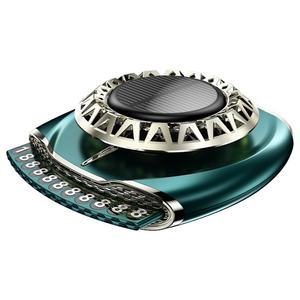 Luxury Car <b>Aroma</b> <b>Diffuser</b> Fragrance Air Freshener Portable Solar Powered Rotating Vent Phone Number Display Temporary Parking - Product Image 1
