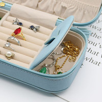 Haut de gamme en cuir PU diversité bijoux organisateur étui avec poignée luxe voyage Portable boîte de rangement pour bijoux