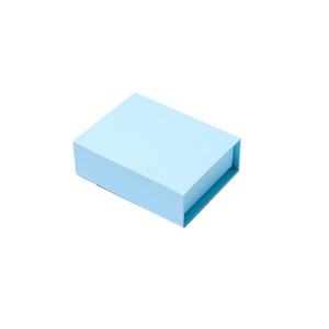 High Quality Custom Blue Cardboard <b>Paper</b> Rectangle Jewelry Box Simple Style Packaging Case - Product Image 6