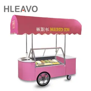Hot Products Factory Direct Sale Italian Ice Cream Cart With Cold Plate