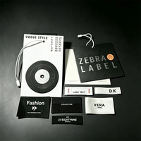 Etiquetas personalizadas de tela de alta densidad con diseño damasco, ecológicas, cosidas, para ropa, con logotipo personalizado.
