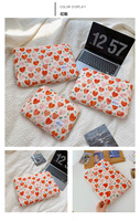 Étuis de transport pour ordinateur portable matelassés imprimés de fleurs de 13 pouces, housse de protection à motif floral, étui pour ordinateur portable rembourré, sac d'ordinateur portable mignon