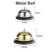 Cloche de casino en argent et or de haute qualité, vente en gros d'usine, accessoires de jeu brillants pour lieux de divertissement