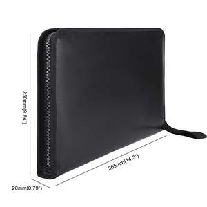 Portadocumenti nero formato 12 tasche A4 borsa portadocumenti espandibile impermeabile e ignifuga per l'organizzazione e la memorizzazione di documenti - Product Image 5