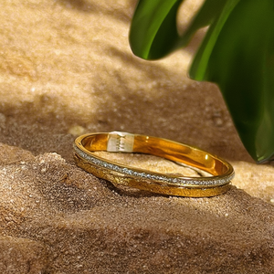 Bracelet en acier inoxydable 316L plaqué or PVD, durable et résistant - Product Image 3