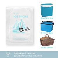 Feuilles de blocs de glaçons en gel glacé réutilisables bleus souples de marque en plastique avec logo personnalisé pour les aliments boîte à lunch transport expédition