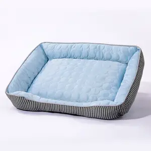 Cama de seda de hielo para perros y gatos, cama enfriadora pequeña, mediana y grande para verano, venta al por mayor