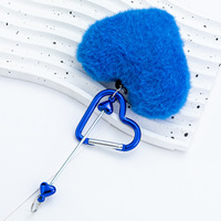 Boucle de boule moelleuse pour femmes porte-clés perlé niveau d'apparence élevé bricolage accessoire d'escalade en plein air accessoires de porte-Badge