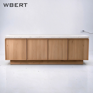 Buffet moderne en bois massif, buffet de style américain en bois massif, buffet moderne américain en marbre naturel, WBERT Modern - Product Image 5
