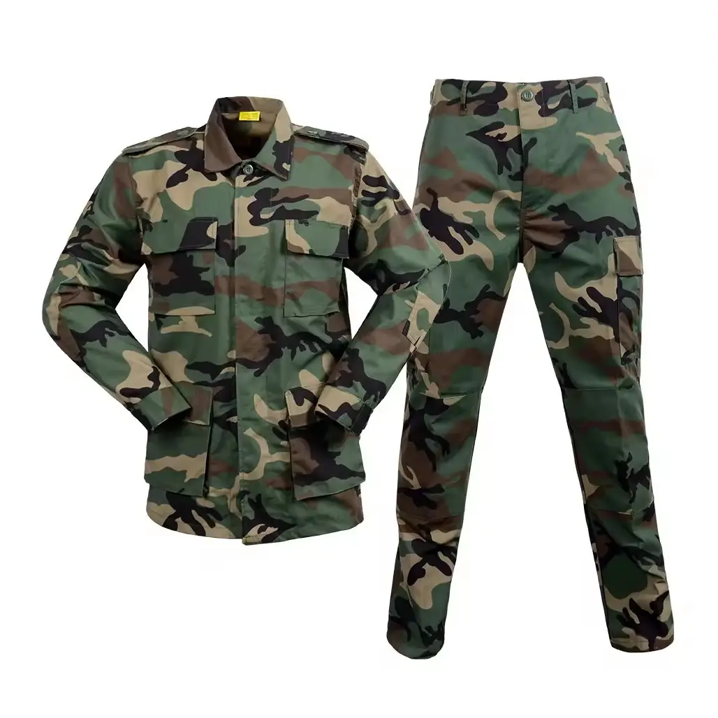 2025 Tactische Uniform Combat Woodland Camouflage Ripstop Broek Cargo Tactische Broek Broek Voor Heren Werkkleding