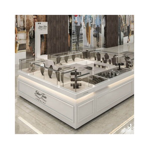 เคาน์เตอร์แสดงสินค้ากระจกโลหะแบบเรียบง่ายสำหรับพิพิธภัณฑ์ชั้นวางพระอาทิตย์<span class=keywords><strong>ร้าน</strong></span>ค้าสูบบุหรี่แคชเชียร์ตู้โชว์เครื่องประดับ LED ทำจาก MDF - Product Image 5